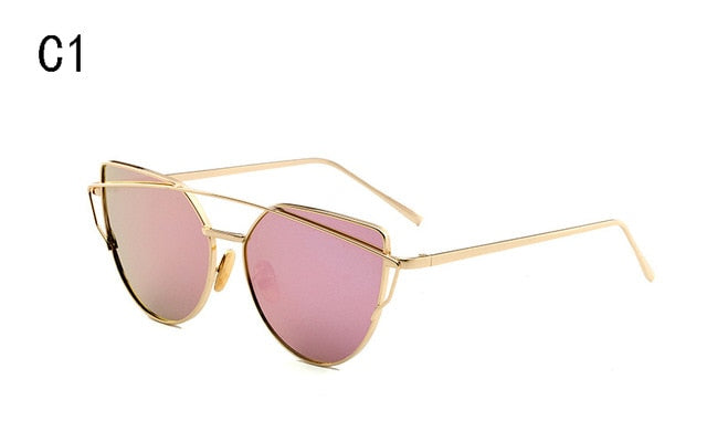 XIESIQING Sunglasses Women brand Gradient Ocean Lens Cat Eye Sunglasses Ladies Alloy Full Frame Sun Glasses oculos de sol UV400