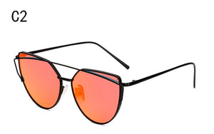 XIESIQING Sunglasses Women brand Gradient Ocean Lens Cat Eye Sunglasses Ladies Alloy Full Frame Sun Glasses oculos de sol UV400