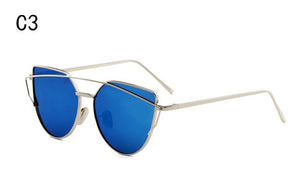 XIESIQING Sunglasses Women brand Gradient Ocean Lens Cat Eye Sunglasses Ladies Alloy Full Frame Sun Glasses oculos de sol UV400