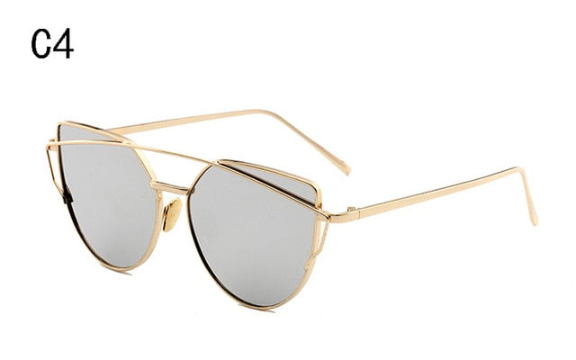 XIESIQING Sunglasses Women brand Gradient Ocean Lens Cat Eye Sunglasses Ladies Alloy Full Frame Sun Glasses oculos de sol UV400