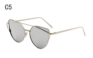 XIESIQING Sunglasses Women brand Gradient Ocean Lens Cat Eye Sunglasses Ladies Alloy Full Frame Sun Glasses oculos de sol UV400