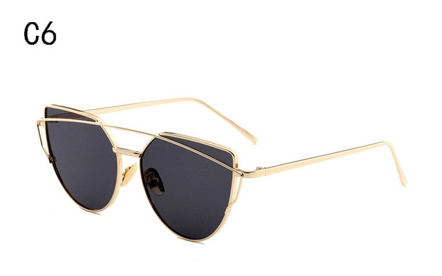 XIESIQING Sunglasses Women brand Gradient Ocean Lens Cat Eye Sunglasses Ladies Alloy Full Frame Sun Glasses oculos de sol UV400