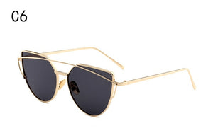 XIESIQING Sunglasses Women brand Gradient Ocean Lens Cat Eye Sunglasses Ladies Alloy Full Frame Sun Glasses oculos de sol UV400