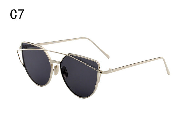 XIESIQING Sunglasses Women brand Gradient Ocean Lens Cat Eye Sunglasses Ladies Alloy Full Frame Sun Glasses oculos de sol UV400
