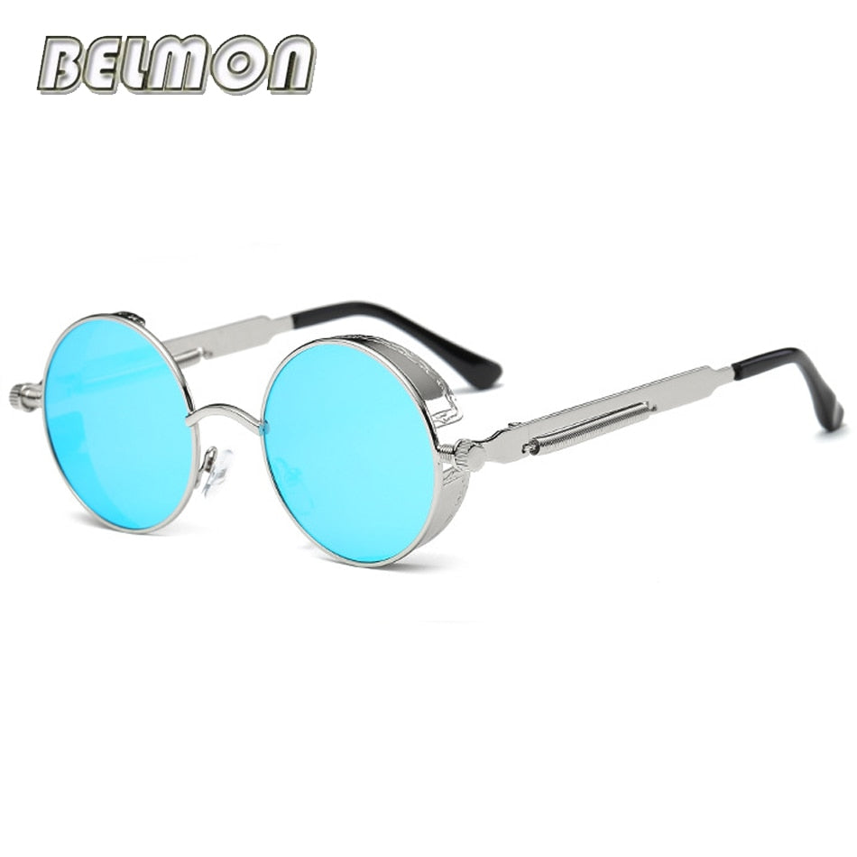 Steampunk Goggles Sunglasses Men Women Luxury Brand Round Sun Glasses For Ladies Retro Circle Vintage Male Female  RS291