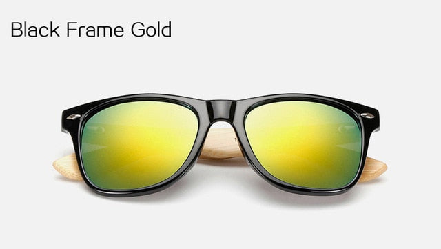 RTBOFY Retro Wood Sunglasses Men Bamboo Sunglass Women Brand Design Sport Goggles Gold Mirror Sun Glasses Shades