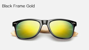 RTBOFY Retro Wood Sunglasses Men Bamboo Sunglass Women Brand Design Sport Goggles Gold Mirror Sun Glasses Shades