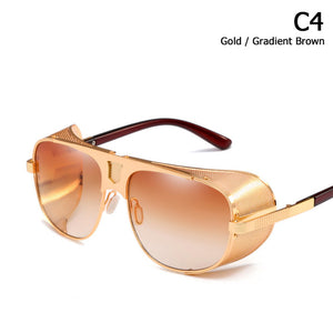 JackJad 2018 Fashion Cool Shield Punk Style Side Mesh Sunglasses Vinatge SteamPunk Brand Design Sun Glasses Oculos De Sol 66337
