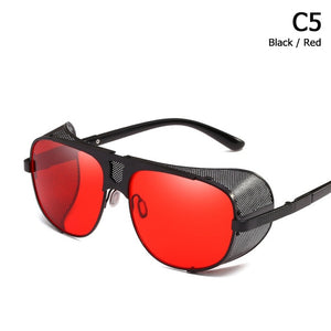 JackJad 2018 Fashion Cool Shield Punk Style Side Mesh Sunglasses Vinatge SteamPunk Brand Design Sun Glasses Oculos De Sol 66337
