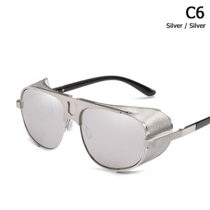 JackJad 2018 Fashion Cool Shield Punk Style Side Mesh Sunglasses Vinatge SteamPunk Brand Design Sun Glasses Oculos De Sol 66337
