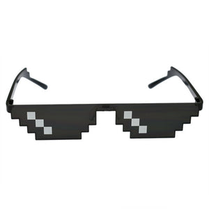 DJXFZLO 2018  Glasses 8 Bit MLG Pixelated Sunglasses Men Women Brand Thug Life Party Eyeglasses Mosaic Vintage Eyewear UV400