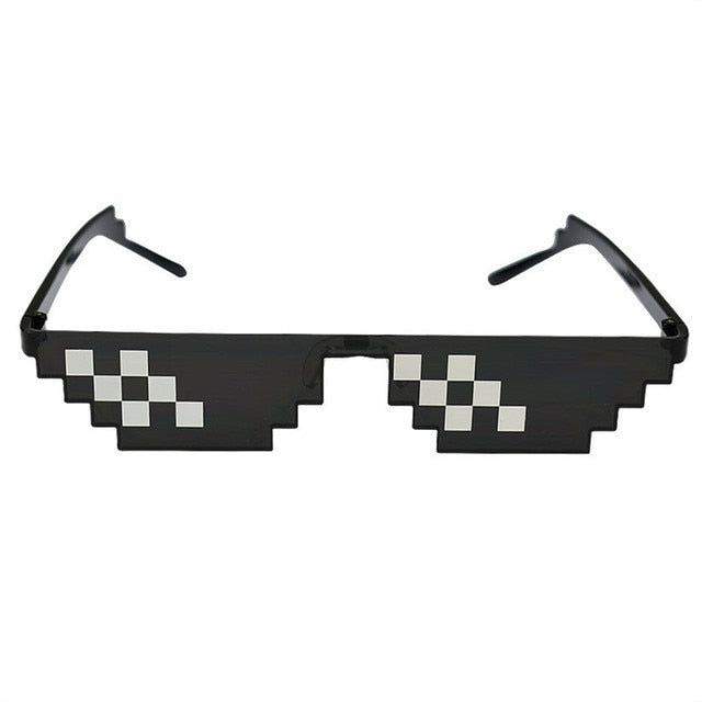 DJXFZLO 2018  Glasses 8 Bit MLG Pixelated Sunglasses Men Women Brand Thug Life Party Eyeglasses Mosaic Vintage Eyewear UV400