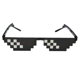 DJXFZLO 2018  Glasses 8 Bit MLG Pixelated Sunglasses Men Women Brand Thug Life Party Eyeglasses Mosaic Vintage Eyewear UV400