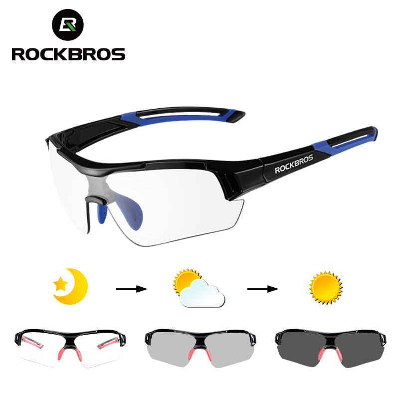 ROCKBROS Photochromic Cycling Sunglasses Eyewear UV400 MTB Road Bicycle Myopia Goggles For Women Men Outdoor Sports Bike Glasses