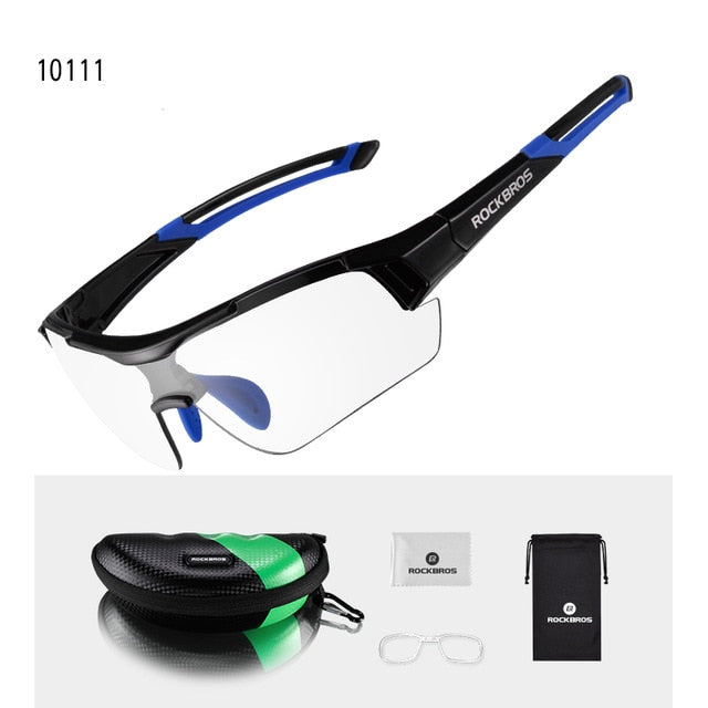 ROCKBROS Photochromic Cycling Sunglasses Eyewear UV400 MTB Road Bicycle Myopia Goggles For Women Men Outdoor Sports Bike Glasses