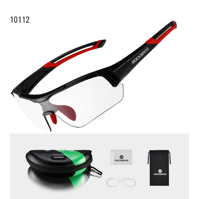 ROCKBROS Photochromic Cycling Sunglasses Eyewear UV400 MTB Road Bicycle Myopia Goggles For Women Men Outdoor Sports Bike Glasses