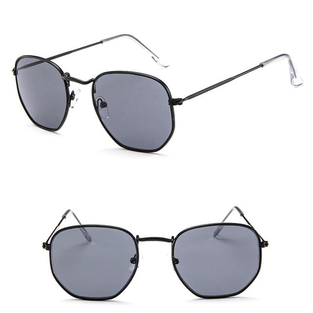 LeonLion 2018 Polygonal Sunglasses Women Glasses Lady Luxury Retro Metal Sun Glasses Vintage Mirror Oculos De Sol Feminino UV400