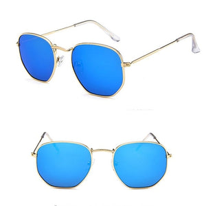 LeonLion 2018 Polygonal Sunglasses Women Glasses Lady Luxury Retro Metal Sun Glasses Vintage Mirror Oculos De Sol Feminino UV400