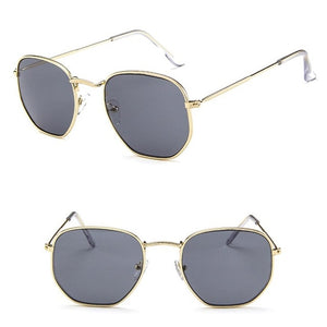 LeonLion 2018 Polygonal Sunglasses Women Glasses Lady Luxury Retro Metal Sun Glasses Vintage Mirror Oculos De Sol Feminino UV400