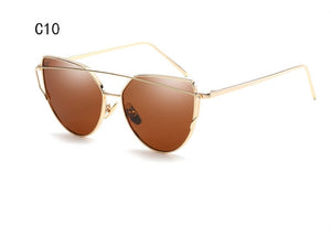 XIESIQING Sunglasses Women brand Gradient Ocean Lens Cat Eye Sunglasses Ladies Alloy Full Frame Sun Glasses oculos de sol UV400