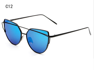 XIESIQING Sunglasses Women brand Gradient Ocean Lens Cat Eye Sunglasses Ladies Alloy Full Frame Sun Glasses oculos de sol UV400