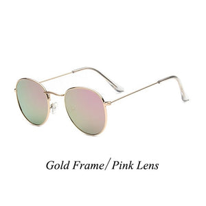 Psacss 2018 Women Men Round Sunglasses Spectacles Male Female Metal Frame HD Lens Sun Glasses Rainbow Color Shade oculos de sol