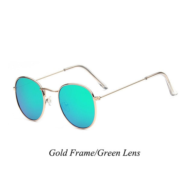Psacss 2018 Women Men Round Sunglasses Spectacles Male Female Metal Frame HD Lens Sun Glasses Rainbow Color Shade oculos de sol