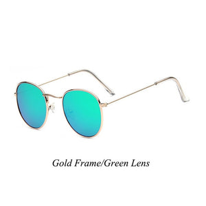 Psacss 2018 Women Men Round Sunglasses Spectacles Male Female Metal Frame HD Lens Sun Glasses Rainbow Color Shade oculos de sol