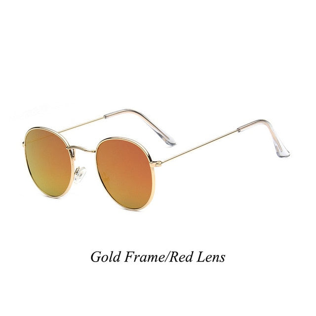Psacss 2018 Women Men Round Sunglasses Spectacles Male Female Metal Frame HD Lens Sun Glasses Rainbow Color Shade oculos de sol