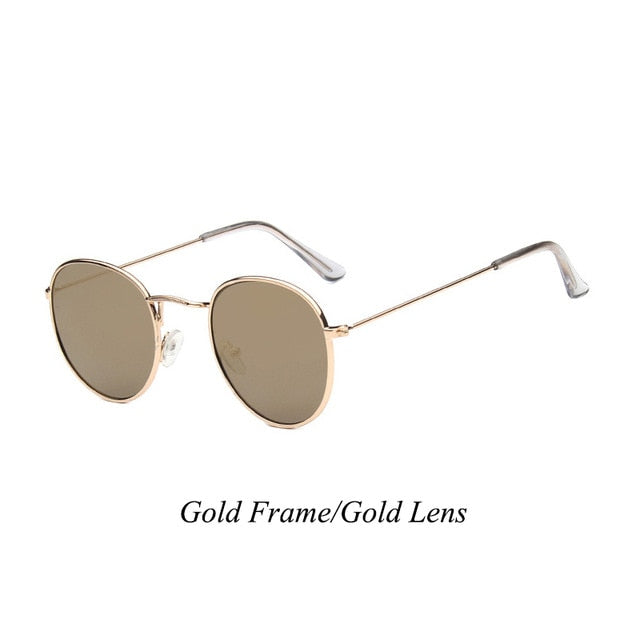 Psacss 2018 Women Men Round Sunglasses Spectacles Male Female Metal Frame HD Lens Sun Glasses Rainbow Color Shade oculos de sol
