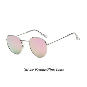 Psacss 2018 Women Men Round Sunglasses Spectacles Male Female Metal Frame HD Lens Sun Glasses Rainbow Color Shade oculos de sol