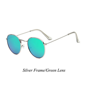 Psacss 2018 Women Men Round Sunglasses Spectacles Male Female Metal Frame HD Lens Sun Glasses Rainbow Color Shade oculos de sol