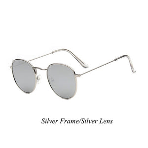 Psacss 2018 Women Men Round Sunglasses Spectacles Male Female Metal Frame HD Lens Sun Glasses Rainbow Color Shade oculos de sol