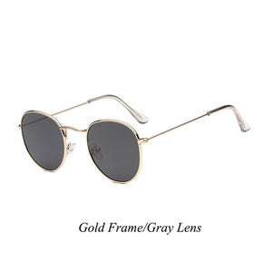 Psacss 2018 Women Men Round Sunglasses Spectacles Male Female Metal Frame HD Lens Sun Glasses Rainbow Color Shade oculos de sol