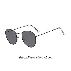 Psacss 2018 Women Men Round Sunglasses Spectacles Male Female Metal Frame HD Lens Sun Glasses Rainbow Color Shade oculos de sol
