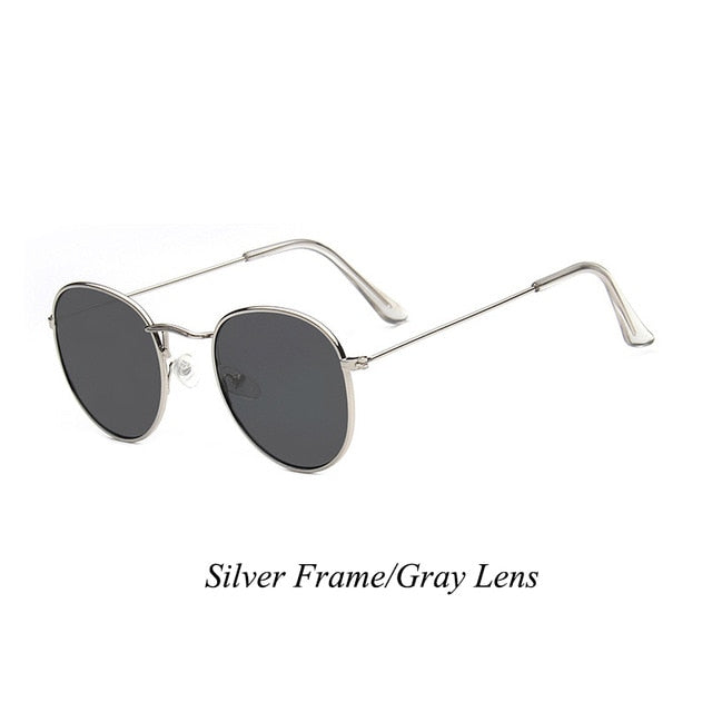 Psacss 2018 Women Men Round Sunglasses Spectacles Male Female Metal Frame HD Lens Sun Glasses Rainbow Color Shade oculos de sol