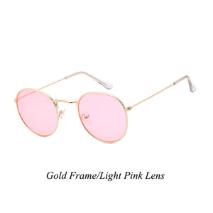 Psacss 2018 Women Men Round Sunglasses Spectacles Male Female Metal Frame HD Lens Sun Glasses Rainbow Color Shade oculos de sol