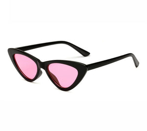 2018 small cateye triangle cute sexy retro cateye sunglasses women small black white vintage cheap sun glasses oculos de sol