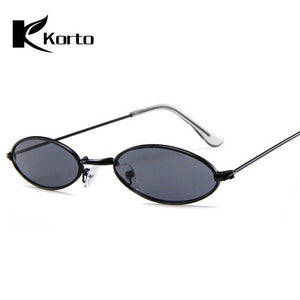 90s Oval Sunglasses Small Round For Women 2018 Rihanna Fashion Tinted Red Men Glasses Ladies Vintage Eyeglasses Yellow Eyewear