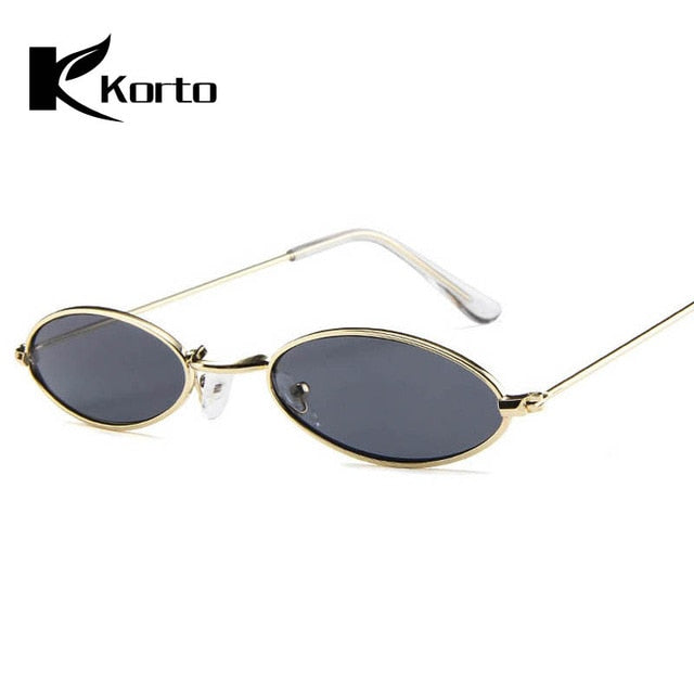 90s Oval Sunglasses Small Round For Women 2018 Rihanna Fashion Tinted Red Men Glasses Ladies Vintage Eyeglasses Yellow Eyewear