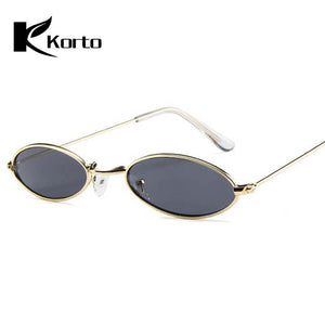 90s Oval Sunglasses Small Round For Women 2018 Rihanna Fashion Tinted Red Men Glasses Ladies Vintage Eyeglasses Yellow Eyewear