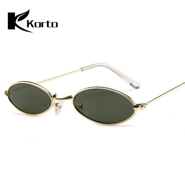 90s Oval Sunglasses Small Round For Women 2018 Rihanna Fashion Tinted Red Men Glasses Ladies Vintage Eyeglasses Yellow Eyewear