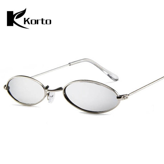 90s Oval Sunglasses Small Round For Women 2018 Rihanna Fashion Tinted Red Men Glasses Ladies Vintage Eyeglasses Yellow Eyewear