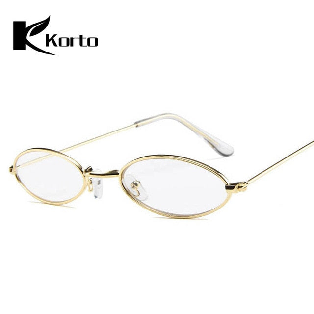 90s Oval Sunglasses Small Round For Women 2018 Rihanna Fashion Tinted Red Men Glasses Ladies Vintage Eyeglasses Yellow Eyewear