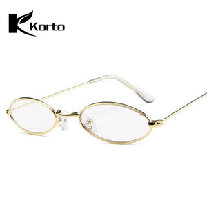 90s Oval Sunglasses Small Round For Women 2018 Rihanna Fashion Tinted Red Men Glasses Ladies Vintage Eyeglasses Yellow Eyewear
