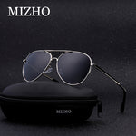 MIZHO Hot Elastic Support Leg Classic Aviation Metal Sunglasses Men Polarized UV400 Protector Drivers Car Sunglasses For Women