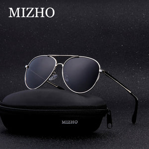 MIZHO Hot Elastic Support Leg Classic Aviation Metal Sunglasses Men Polarized UV400 Protector Drivers Car Sunglasses For Women