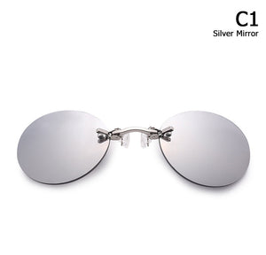 JackJad Fashion The Matrix Morpheus Style Round Rimsless Sunglasses Men Brand Design Clamp Nose Sun Glasses Oculos De Sol AB704