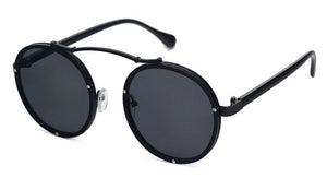 SHAUNA Popular Women Round Sunglasses Brand Designer Vintage Men Matte Frame Sun Glasses UV400