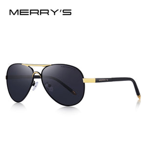MERRY'S Men Classic Pilot Sunglasses HD Polarized Aluminum Driving Sun glasses Luxury Shades UV400 S'8513